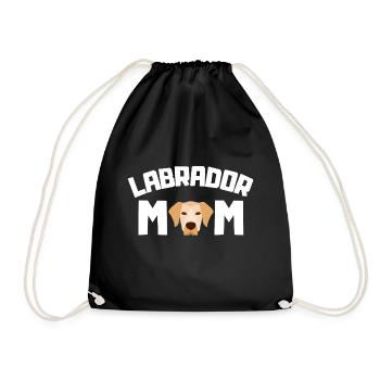 Labrador Mom Dogs Mother's Day Gift Labrador - Drawstring Bag - black - Front