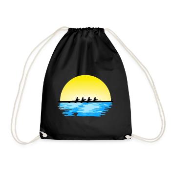Aviron, équipe féminine d’aviron, eau et soleil - Sac de sport léger - noir - Devant