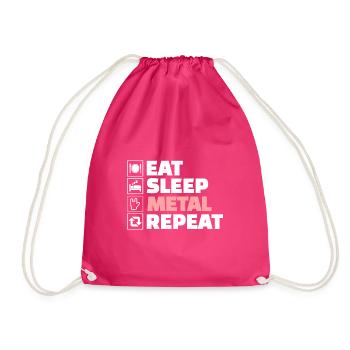 Eat sleep Heavy Metal repeat - Sac de sport léger - fuchsia - Devant