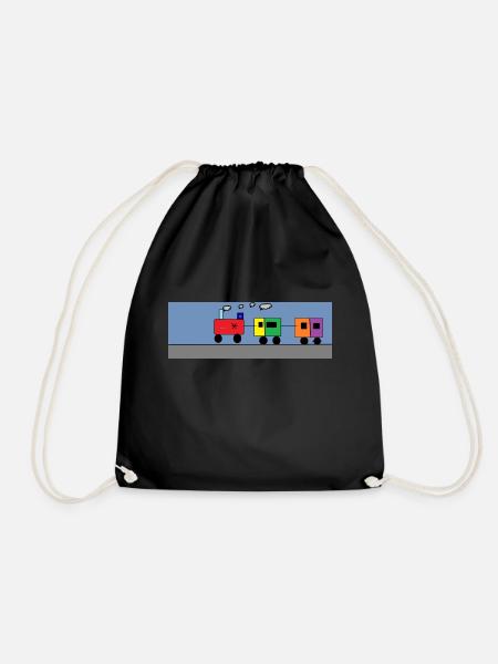 Train - Drawstring Bag - black