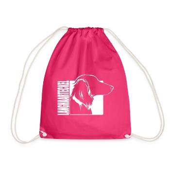 Profil Chien à poil long Chien Wilsigns - Sac de sport léger - fuchsia - Devant