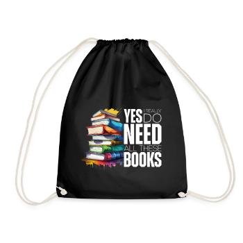 Yes i really do need all these books - Sac de sport léger - noir - Devant