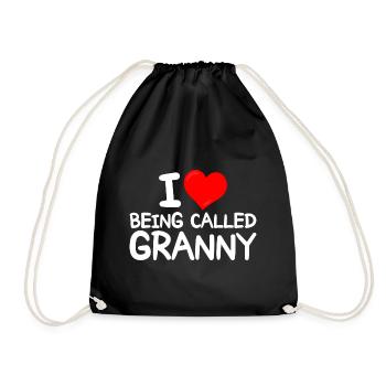 Lustige Idee für Omas Ich liebe es, Oma genannt zu werden - Turnbeutel - Schwarz - Vorne