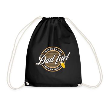 Humor Kaffee Bier Papa - Turnbeutel - Schwarz - Vorne