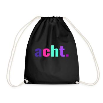 8. Geburtstag Acht Geschenk 8 Jahre - Turnbeutel - Schwarz - Vorne