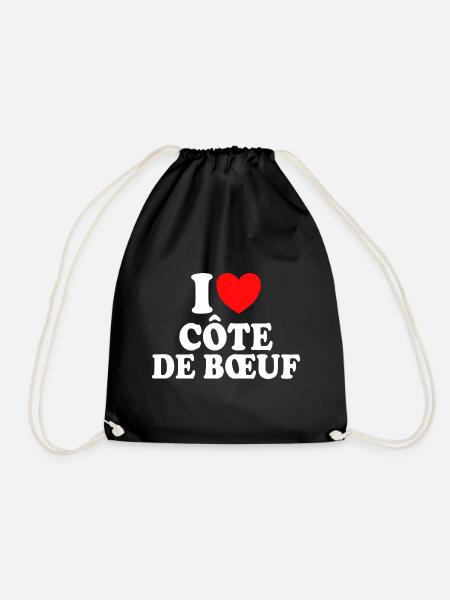 Boucher I Love Côte De Boeuf - Sac de sport léger - noir