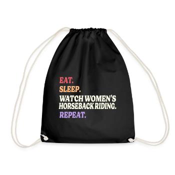 Humor Sport Women's Riding - Drawstring Bag - black - Front