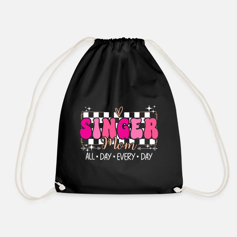 Singender Musiker Mama Sänger - Turnbeutel - Schwarz
