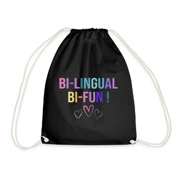 Ausbildung Bilingualer Humorlehrer - Turnbeutel - Schwarz - Vorne