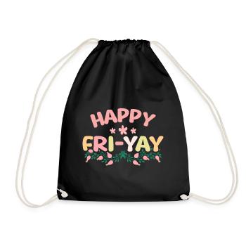 Humor Friday Lehrer-Wochenende - Turnbeutel - Schwarz - Vorne