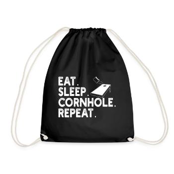 Humor Mann Cornhole Spieler - Turnbeutel - Schwarz - Vorne