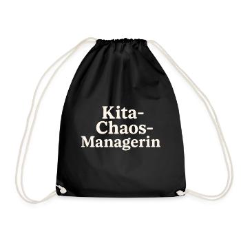 Kita Chaos Managerin (hellbeige) - Turnbeutel - Schwarz - Vorne