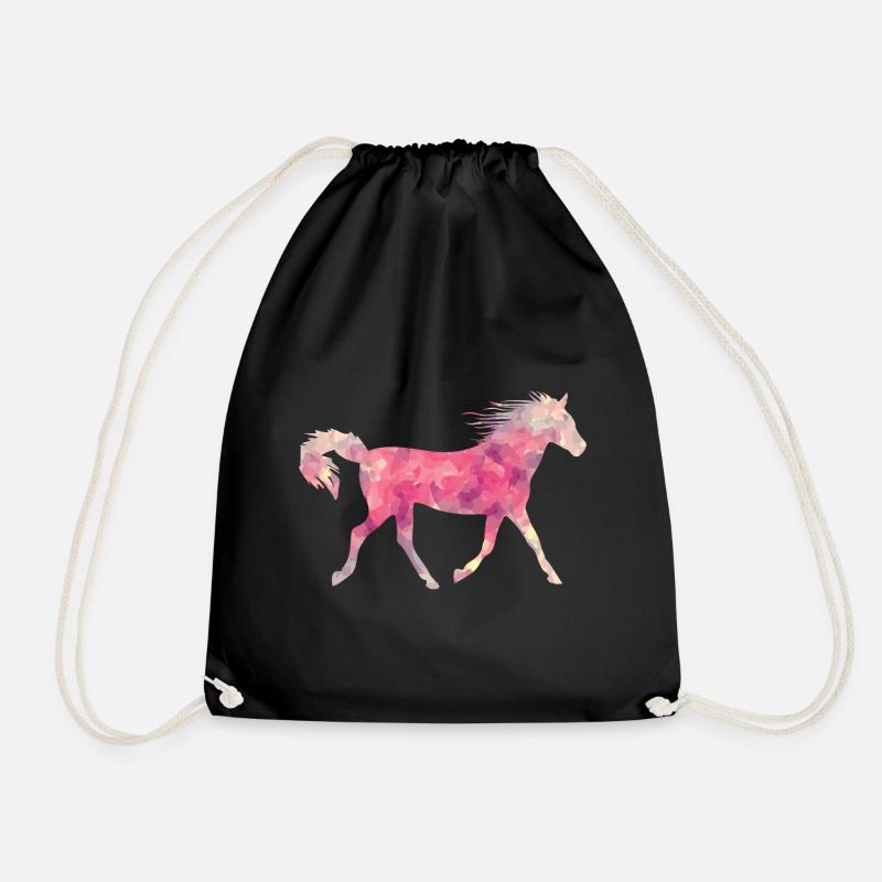 Wild horse - Drawstring Bag - black