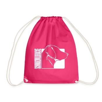 Schwarzwildbracke Profil Hunde Jagdhund Wilsigns - Turnbeutel - Fuchsia - Vorne