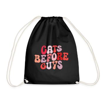 Chats Avant Les Mecs Amour Des Chats - Sac de sport léger - noir - Devant