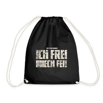 Ich Frei Miech Fei! Original Vogtländisch - Turnbeutel - Schwarz - Vorne