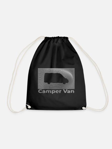 Camper Van - Turnbeutel - Schwarz