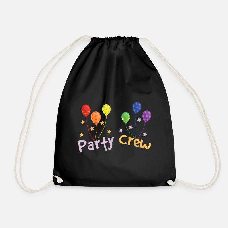Party Crew Geburtstag - Turnbeutel - Schwarz