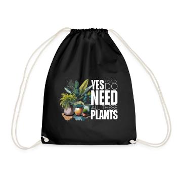 Oui, j’ai vraiment besoin de toutes ces plantes - Sac de sport léger - noir - Devant