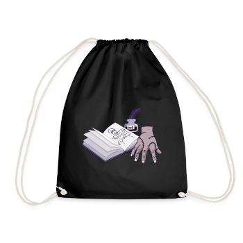 Main de zombie avec livre ouvert - Sac de sport léger - noir - Devant