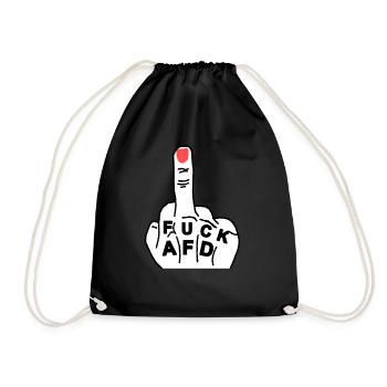 FUCK AFD - Drawstring Bag - black - Front