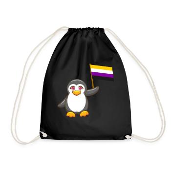 Gay Pride Antarctique Manchot animal pas binaire LGBT - Sac de sport léger - noir - Devant