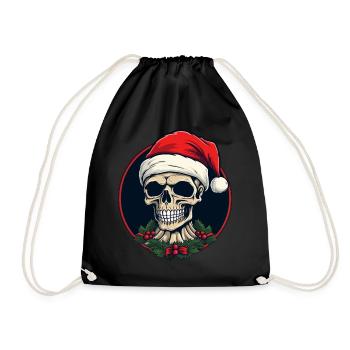 Noël tête de mort - Sac de sport léger - noir - Devant
