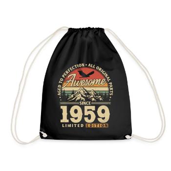 Great since 1959 - Drawstring Bag - black - Front