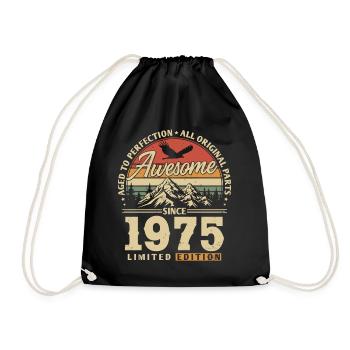 Great since 1975 - Drawstring Bag - black - Front