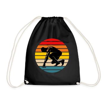 Athlète sprinteur - Sac de sport léger - noir - Devant
