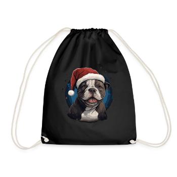 Noël de l’American Bull Terrier - Sac de sport léger - noir - Devant