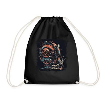 Crinchy Schnecke - Turnbeutel - Schwarz - Vorne