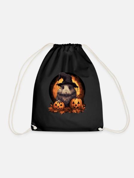 Halloween Meerschweinchen - Turnbeutel - Schwarz
