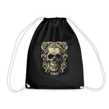 Gothic Skull - Drawstring Bag - black - Front