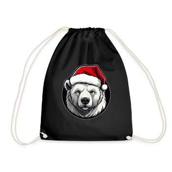 Noël de l’ours polaire - Sac de sport léger - noir - Devant