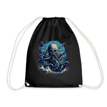 Sea Monster - Drawstring Bag - black - Front