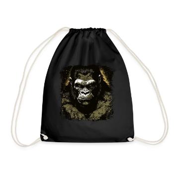 Gorilla - Turnbeutel - Schwarz - Vorne