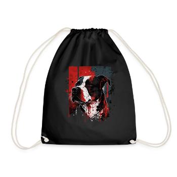Terrier américain Staffordshire - Sac de sport léger - noir - Devant