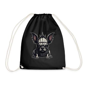 Bouledogue français gothique - Sac de sport léger - noir - Devant