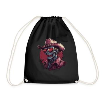 Cow-boy effrayant - Sac de sport léger - noir - Devant