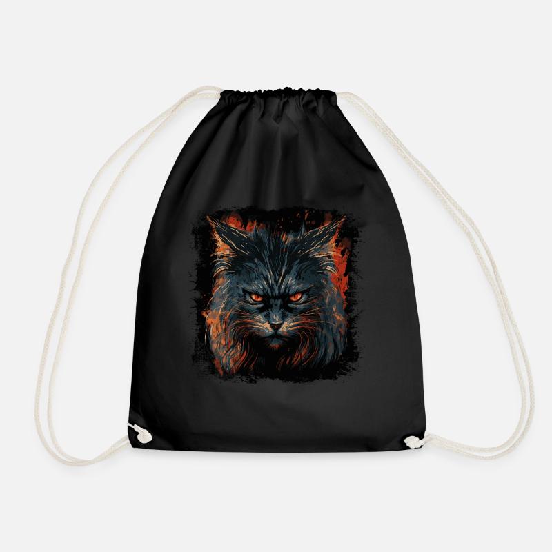 Katze hat schlechte Laune - Turnbeutel - Schwarz