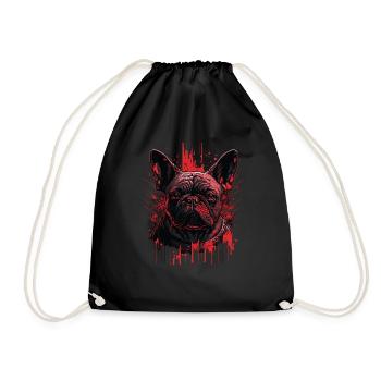 Bouledogue français - Sac de sport léger - noir - Devant