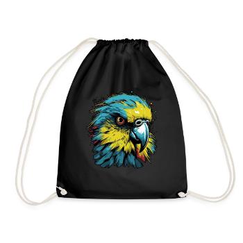 Perruche ondulée - Sac de sport léger - noir - Devant