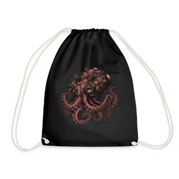 Steampunk Kraken - Drawstring Bag - black - Front