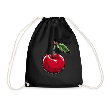 Cerise rouge - Sac de sport léger - noir - Devant