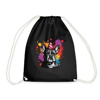 Fête du bouledogue français - Sac de sport léger - noir - Devant
