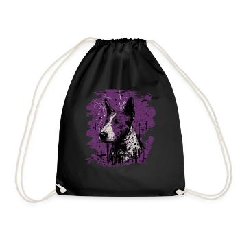 Bull terrier - Sac de sport léger - noir - Devant