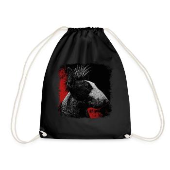 Punk Rock Bull Terrier - Drawstring Bag - black - Front