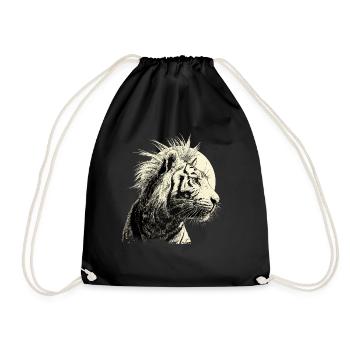 Tigerpunk - Drawstring Bag - black - Front