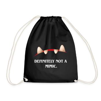 Definitely Not A Mimic - Drawstring Bag - black - Front